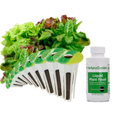 AeroGarden Heirloom salad greens seed pods on a kitchen countertop for fresh harvest.