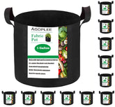 AGOPLEE 12-pack 5 gallon grow bags ready for versatile balcony gardening.