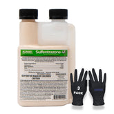 Agrisel Sulfentrazone 4F bottle pour demonstrates easy weed-control application.