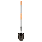 AgroPro Heavy Duty Shovel with serrated blade aids soil entry and root cutting.