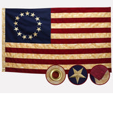 AGUIFLGS Betsy Ross tea-stained flag for porch display with vintage charm and outdoor appeal