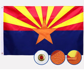 AGUIFLGS double-sided Arizona state flag 3x5 for outdoor display, durable for all weather