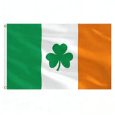 AhfuLife Irish Shamrock Flag 3x5ft for vibrant outdoor or indoor St Patrick's Day display.