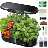 Ahopegarden hydroponics 12-pod system front view for year-round herb growing