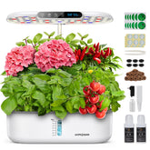 Ahopegarden Hydroponics Kit front view showing a 12-pod system for fresh herbs.
