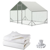 Ahpuhtan chicken coop cover waterproof-uv 11-3x6-3ft shields the run from rain and sun.