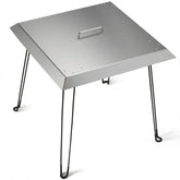 AHUAWA 24x24 heat-deflector cover directs heat downward for even warmth around seating.