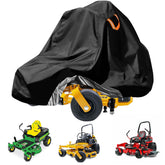Aibiley zero-turn mower cover made of waterproof 210D fabric protecting against rain and snow.