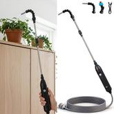 Aidoclip rechargeable waterer with extended telescopic wand waters hanging baskets easily