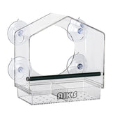 AIKS Window Bird Feeder with a clear view for close indoor birdwatching.