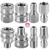 Ailbiuko 3/8-inch quick connect plug to NPT male for durable high-pressure connections.