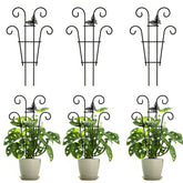 Ailibre butterfly design trellis front view shows modular stackable sections for climbing plants.