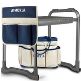Aimerla foldable garden kneeler seat folded for compact storage and portability.
