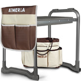 Aimerla foldable kneeler seat folded for compact storage and transport