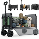 Aimnny Wagons front view shows portable foldable design for easy errands