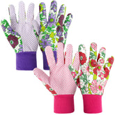 Ainiv floral garden gloves with soft material for comfortable gardening.