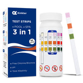 Ainkter Pool Test Strips bottle with color chart for quick readings