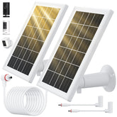 Aiobuvr solar panel set packaging for two Ring cameras.