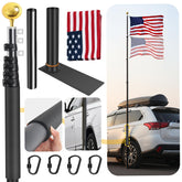 AirVows 20ft tailgate flag pole extended for portable outdoor display
