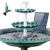 AISITIN 3-tier bird bath with solar pump attracting birds to your garden