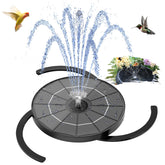 AISITIN solar panel powering a bird bath fountain for eco-friendly outdoor water features.