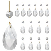 Aiskaer clear teardrop pendant prism sparkling on a lamp