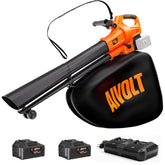 AIVOLT 40V blower in action for fast leaf clearance