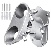 AJHXZMFC flag pole holder for outdoor walls with 1in pole, rust-resistant silver finish.