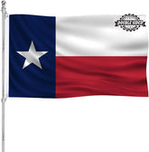 AJJSUE Texas flag outdoor 3x5 waving in wind, built for durability.