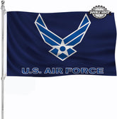 AJJSUE USAF Wings flag 3x5 on outdoor pole, bright colors and double-sided readability.