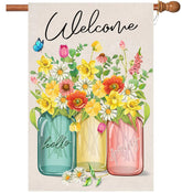 Akeydeco Spring Flag 28x40 front view with double-sided printing for year-round display.