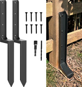 AKINGKONG fence post anchor stabilizes 4x4/6x6 posts for wind resistance.