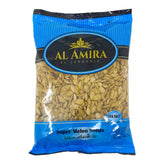 Al-Amira Super Melon Seeds in a resealable bag, ideal for snacking and recipe prep.