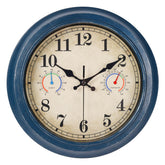Alarllok 12-inch outdoor clock with thermometer and hygrometer for outdoor comfort