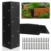Alffun raised bed corner bracket supports sturdy 12-24 inch planters outdoors with rust resistance.