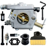 ALFUL Ruixing MS250 carburetor close-up for reliable Stihl engine performance.