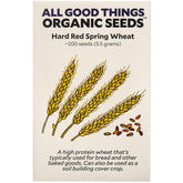 All Good Things Organic Seeds hard red spring wheat seed pack ready for planting for robust harvest.