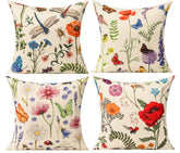 All Smiles 16x16 butterfly pattern pillow cover front, vibrant outdoor accents for patio furniture