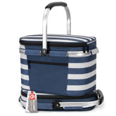 ALLCAMP Picnic Basket with insulated interior seen from exterior view, ideal for outings