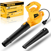 Alloyman electric leaf blower shows compact design for easy handling.