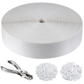 ALOSUTR chain link privacy strip in white ready for deck installation