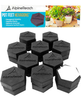 AlpineReach pot feet hexagons elevate pots for stable drainage and ground protection