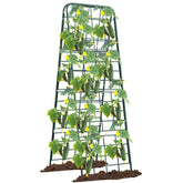 Alxcellion heavy-duty trellis side view showing adjustable height for garden use