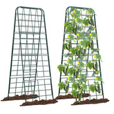 Alxcellion heavy-duty trellis with adjustable height supports seedlings to mature plants in outdoor gardens.