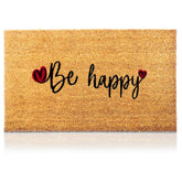 AMARU DOOR MATS Be Happy coir door mat front entry enhances curb appeal.