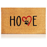 AMARU DOOR MATS dog-footprints 17x29 mat captures dirt at entryways