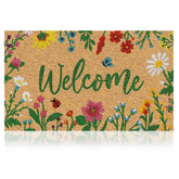 AMARU DOOR MATS floral pattern close-up for a welcoming entrance