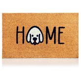 AMARU DOOR MATS Home Dog 17x29 coir mat welcomes guests and traps dirt.