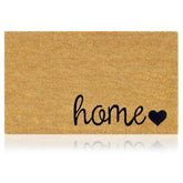 AMARU DOOR MATS Home Love front door mat with coconut fiber surface provides welcoming grip.