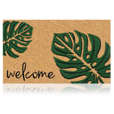 AMARU Leaves doormat close-up reveals coconut fiber texture for a stylish entry